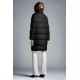 2022 Moncler Erysimum Parka Hooded Long Down Jacket Women Down Puffer Coat Winter Outerwear Black