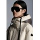 2022 Moncler Erysimum Parka Hooded Long Down Jacket Women Down Puffer Coat Winter Outerwear Butter White