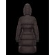 2022 Moncler Feuille Parka Hooded Long Down Jacket Women Down Puffer Coat Winter Outerwear Dark Gray