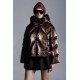 2022 Moncler Frele Short Hooded Down Jacket Women Down Puffer Coat Winter Outerwear Dark Brown