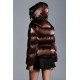 2022 Moncler Frele Short Hooded Down Jacket Women Down Puffer Coat Winter Outerwear Dark Brown