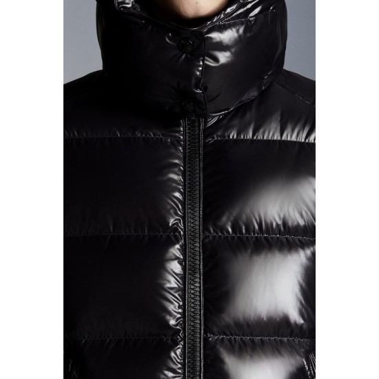 2022 Moncler Fustet Short Down Jacket Women Down Puffer Coat Winter Outerwear Black