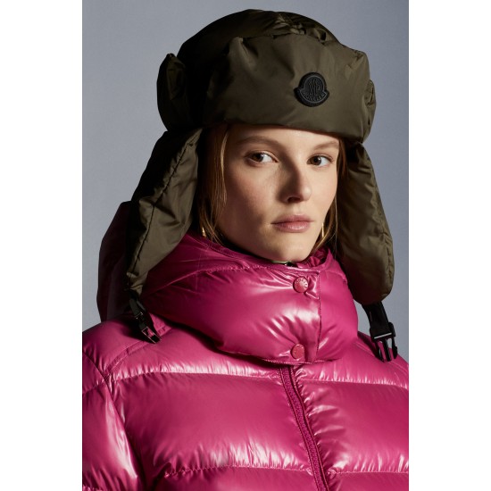 2022 Moncler Fustet Short Down Jacket Women Hooded Down Puffer Coat Winter Outerwear Pink