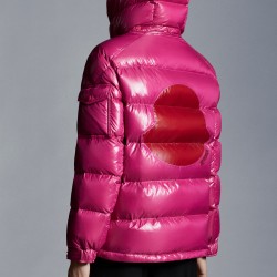 2022 Moncler Fustet Short Down Jacket Women Hooded Down Puffer Coat Winter Outerwear Pink