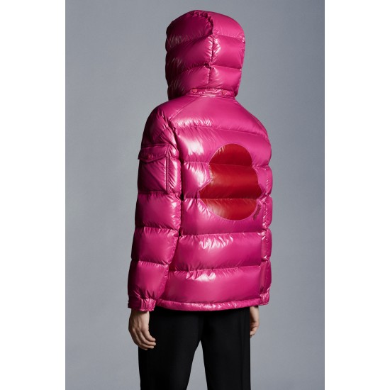 2022 Moncler Fustet Short Down Jacket Women Hooded Down Puffer Coat Winter Outerwear Pink