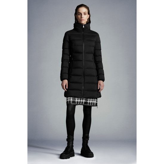 2022 Moncler Gie Parka Long Down Jacket Women Hooded Down Puffer Coat Winter Outerwear Black