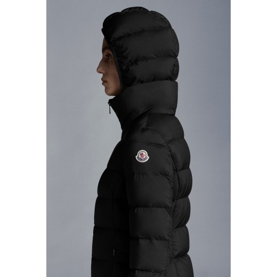 2022 Moncler Gie Parka Long Down Jacket Women Hooded Down Puffer Coat Winter Outerwear Black