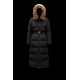 2022 Moncler Guimauve Parka Fur Collar Hooded Long Down Jacket Women Down Puffer Coat Winter Outerwear Black