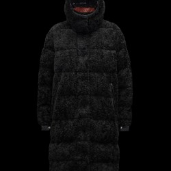 2022 Moncler Hainardia Parka Hooded Long Down Jacket Women Down Puffer Coat Winter Outerwear Black