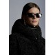 2022 Moncler Hainardia Parka Hooded Long Down Jacket Women Down Puffer Coat Winter Outerwear Black