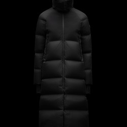 2022 Moncler Heliotrope Parka Long Down Jacket Women Down Puffer Coat Winter Outerwear Black