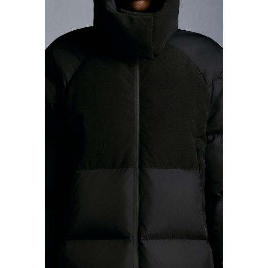 2022 Moncler Heliotrope Parka Long Down Jacket Women Down Puffer Coat Winter Outerwear Black