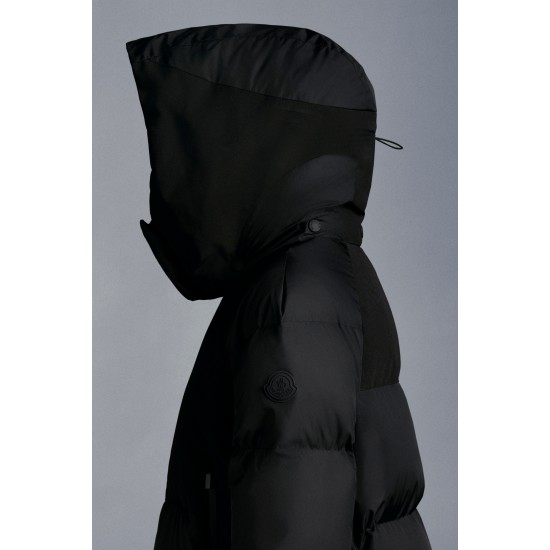 2022 Moncler Heliotrope Parka Long Down Jacket Women Down Puffer Coat Winter Outerwear Black