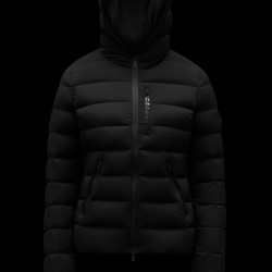 2022 Moncler Herbe Short Hooded Down Jacket Women Down Puffer Coat Winter Outerwear Black