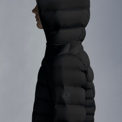 2022 Moncler Herbe Short Hooded Down Jacket Women Down Puffer Coat Winter Outerwear Black