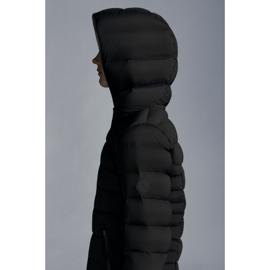 2022 Moncler Herbe Short Hooded Down Jacket Women Down Puffer Coat Winter Outerwear Black