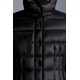 2022 Moncler Hermifur Parka Fur Hooded Collar Long Down Jacket Women Down Puffer Coat Winter Outerwear Black