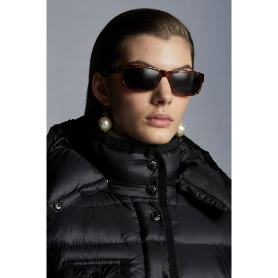 2022 Moncler Hermine Parka Hooded Long Down Jacket Women Down Puffer Coat Winter Outerwear Black