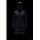 2022 Moncler Hermine Parka Hooded Long Down Jacket Women Down Puffer Coat Winter Outerwear Night Blue