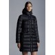 2022 Moncler Hermine Parka Hooded Long Down Jacket Women Down Puffer Coat Winter Outerwear Night Blue