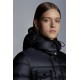 2022 Moncler Hermine Parka Hooded Long Down Jacket Women Down Puffer Coat Winter Outerwear Night Blue