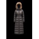 2022 Moncler Hudson Parka Long Down Jacket Women Down Puffer Coat Winter Outerwear Dark Grey