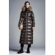 2022 Moncler Hudson Parka Long Down Jacket Women Down Puffer Coat Winter Outerwear Dark Grey