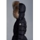 2022 Moncler Khloe Parka Fur Hooded Collar Long Down Jacket Women Down Puffer Coat Winter Outerwear Black