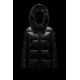 2022 Moncler Laiche Parka Short Down Jacket Women Fur Hooded Collar Down Puffer Coat Winter Outerwear Black