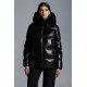 2022 Moncler Laiche Parka Short Down Jacket Women Fur Hooded Collar Down Puffer Coat Winter Outerwear Black