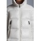 2022 Moncler Laiche Parka Short Down Jacket Women Fur Hooded Collar Down Puffer Coat Winter Outerwear Off White