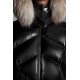 2022 Moncler Lalteron Parka Fur Collar Hooded Long Down Jacket Women Down Puffer Coat Winter Outerwear Black