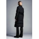 2022 Moncler Lampsane Parka Long Down Jacket Women Down Puffer Coat Winter Outerwear Black