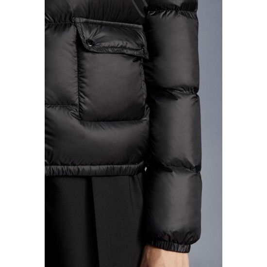 2022 Moncler Lannic Short Down Jacket Women Down Puffer Coat Winter Outerwear Black