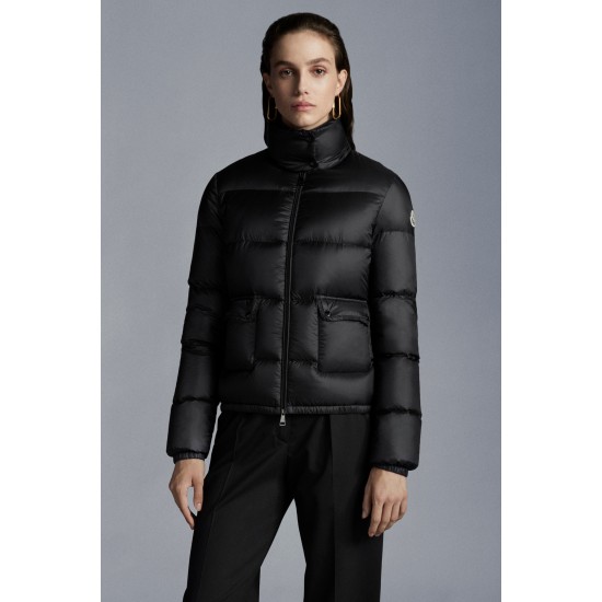 2022 Moncler Lannic Short Down Jacket Women Down Puffer Coat Winter Outerwear Black