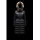 2022 Moncler Leersie Parka Fur Collar Long Down Jacket Women Down Puffer Coat Winter Outerwear Dark Gray