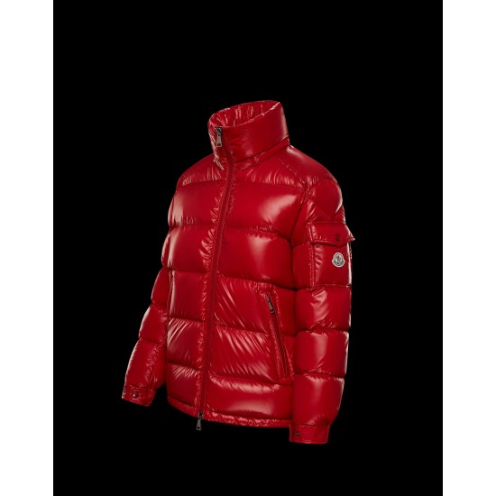 2022 Moncler Maire Short Down Jacket Women Down Puffer Coat Winter Outerwear Scarlet Red