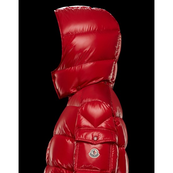 2022 Moncler Maire Short Down Jacket Women Down Puffer Coat Winter Outerwear Scarlet Red