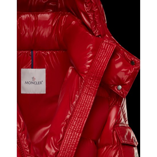 2022 Moncler Maire Short Down Jacket Women Down Puffer Coat Winter Outerwear Scarlet Red