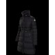 2022 Moncler Malban Parka Long Down Jacket Women Waist Down Puffer Coat Winter Outerwear Black