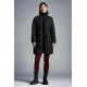 2022 Moncler Malban Parka Long Down Jacket Women Waist Down Puffer Coat Winter Outerwear Black