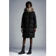 2022 Moncler Marrionnier Parka Fur Hooded Collar Long Down Jacket Women Down Puffer Coat Winter Outerwear Black