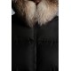 2022 Moncler Marrionnier Parka Fur Hooded Collar Long Down Jacket Women Down Puffer Coat Winter Outerwear Black