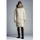 2022 Moncler Marrionnier Parka Hooded Long Down Jacket Women Down Puffer Coat Winter Outerwear Silk White