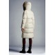 2022 Moncler Marrionnier Parka Hooded Long Down Jacket Women Down Puffer Coat Winter Outerwear Silk White