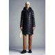 2022 Moncler Moka Hooded Long Down Jacket Women Down Puffer Coat Winter Outerwear Night Blue