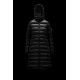 2022 Moncler Moka Parka Hooded Long Down Jacket Women Down Puffer Coat Winter Outerwear Black