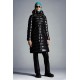 2022 Moncler Moka Parka Hooded Long Down Jacket Women Down Puffer Coat Winter Outerwear Black