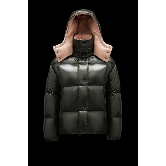 2022 Moncler Parana Short Down Jacket Women Down Puffer Coat Winter Outerwear Dark Green