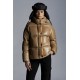 2022 Moncler Parana Short Down Jacket Women Down Puffer Coat Winter Outerwear Natural Camel Beige